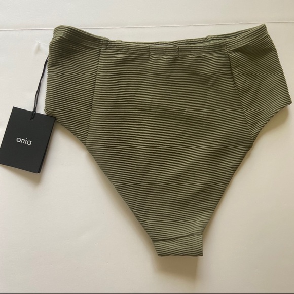 NEW Onia Leah High Rise Ribbed Bikini Swim Bottom - Picture 5 of 6